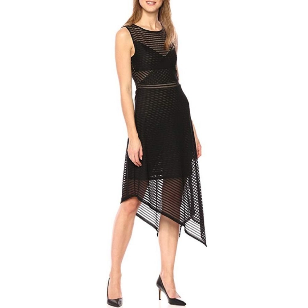 NEW BCBG Leona black Asymmetrical dress